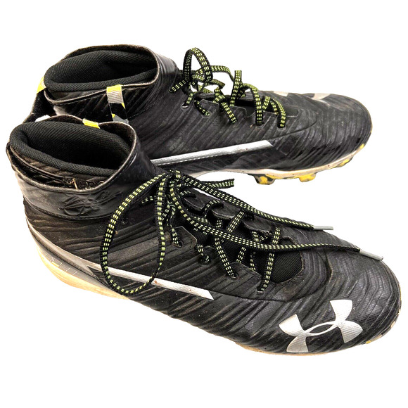 Under Armour Baseball Cleats Men's 9.5 Black Sports Shoes 4201487750 Athletic - Picture 1 of 8